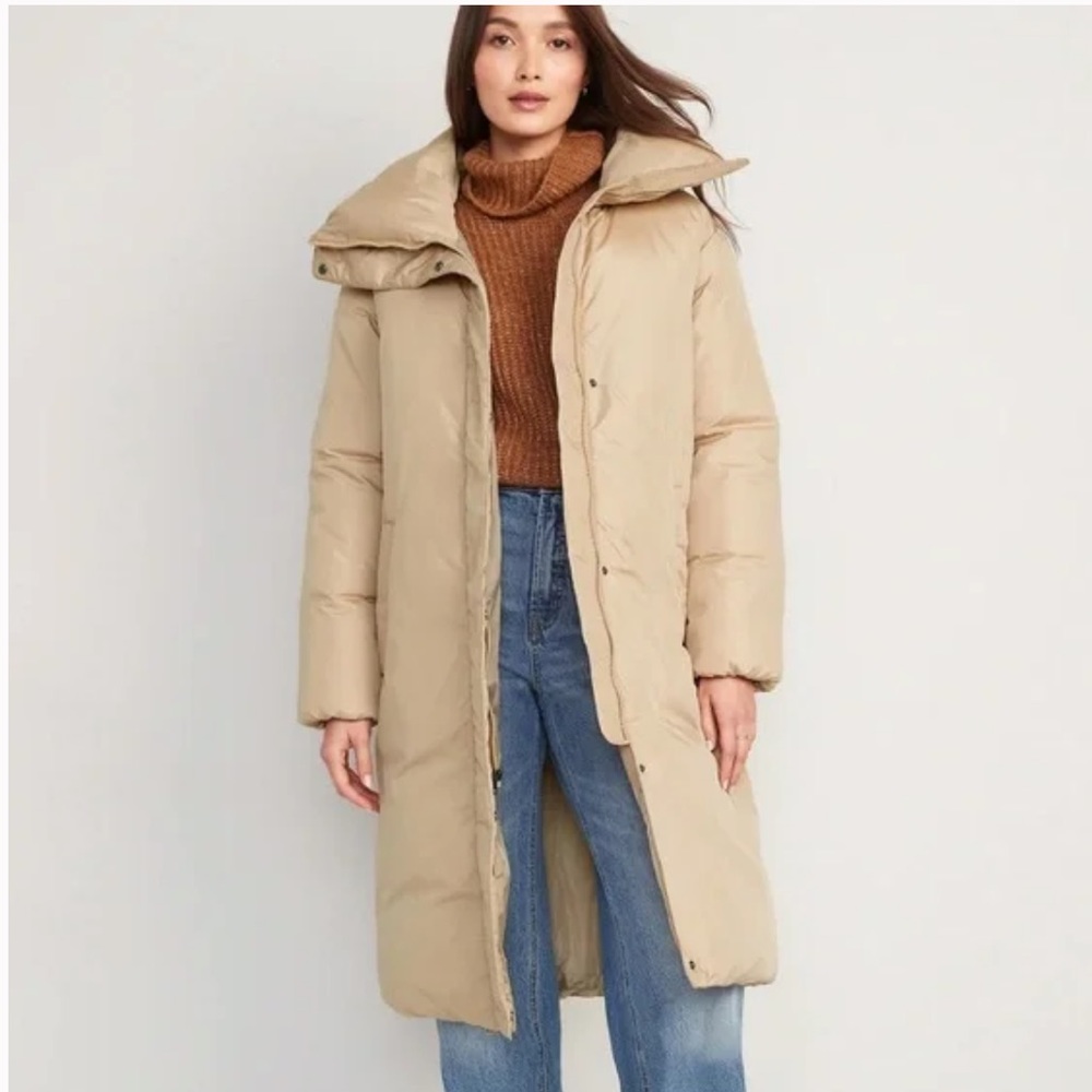 Old Navy Tan Puffer Jacket